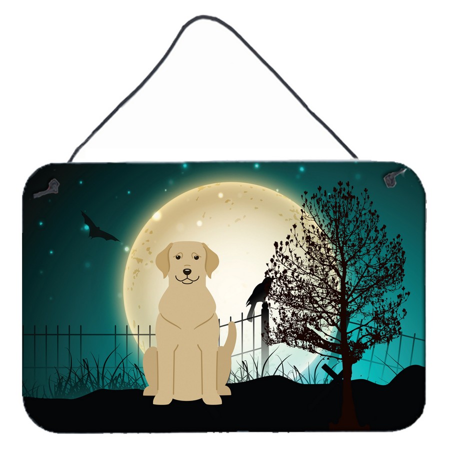 Halloween Scary Yellow Labrador Wall or Door Hanging Prints