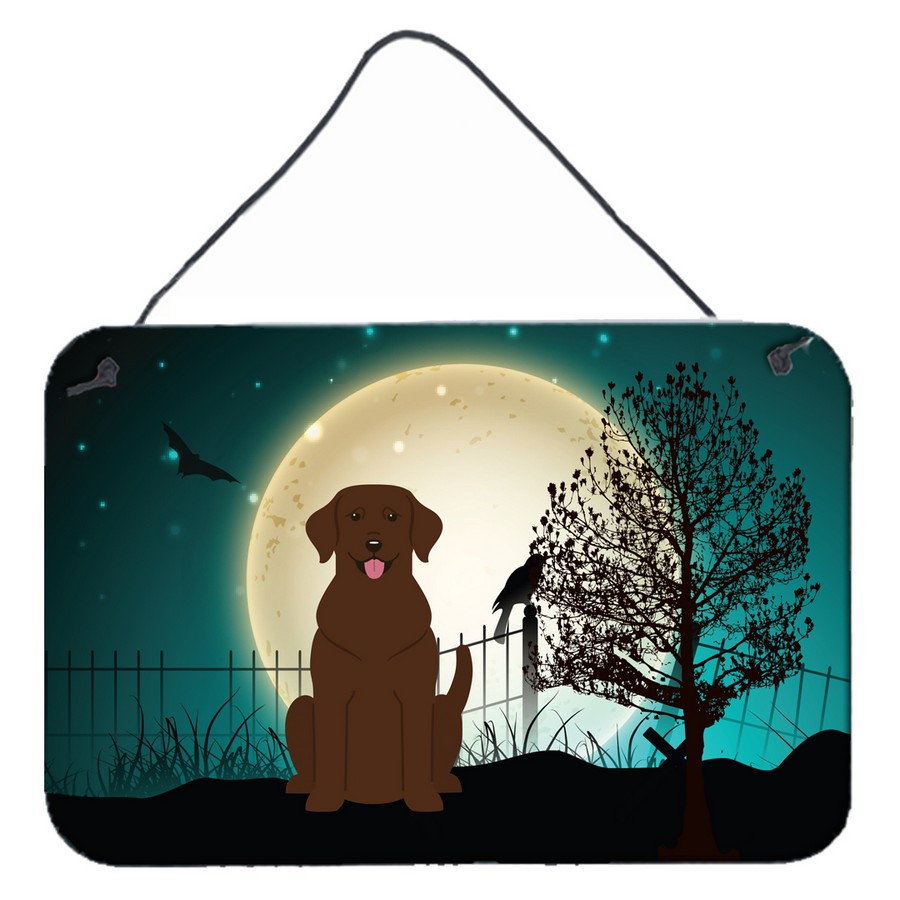 Halloween Scary Chocolate Labrador Wall or Door Hanging Prints