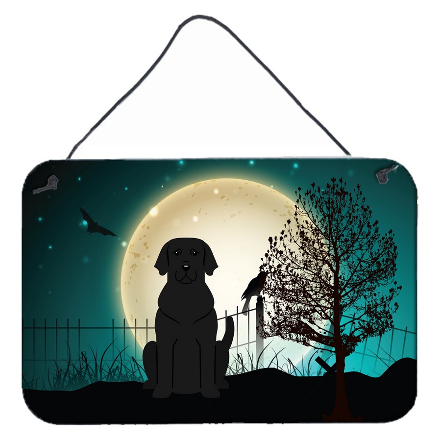 Halloween Scary Black Labrador Wall or Door Hanging Prints