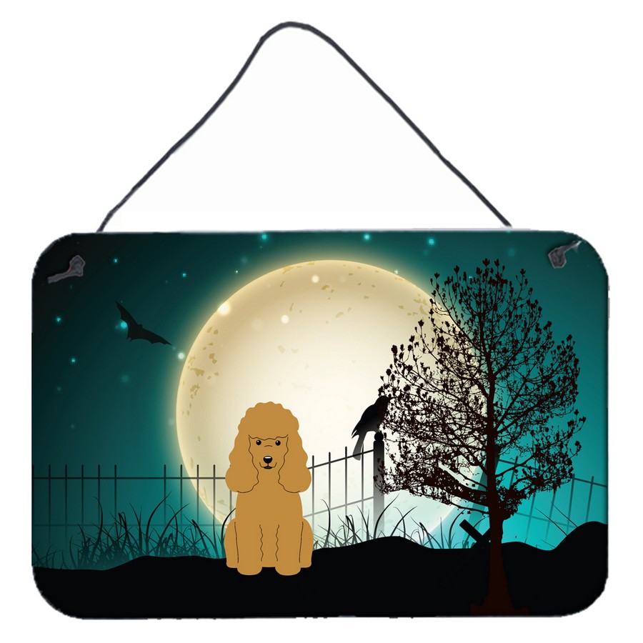 Halloween Scary Poodle Tan Wall or Door Hanging Prints