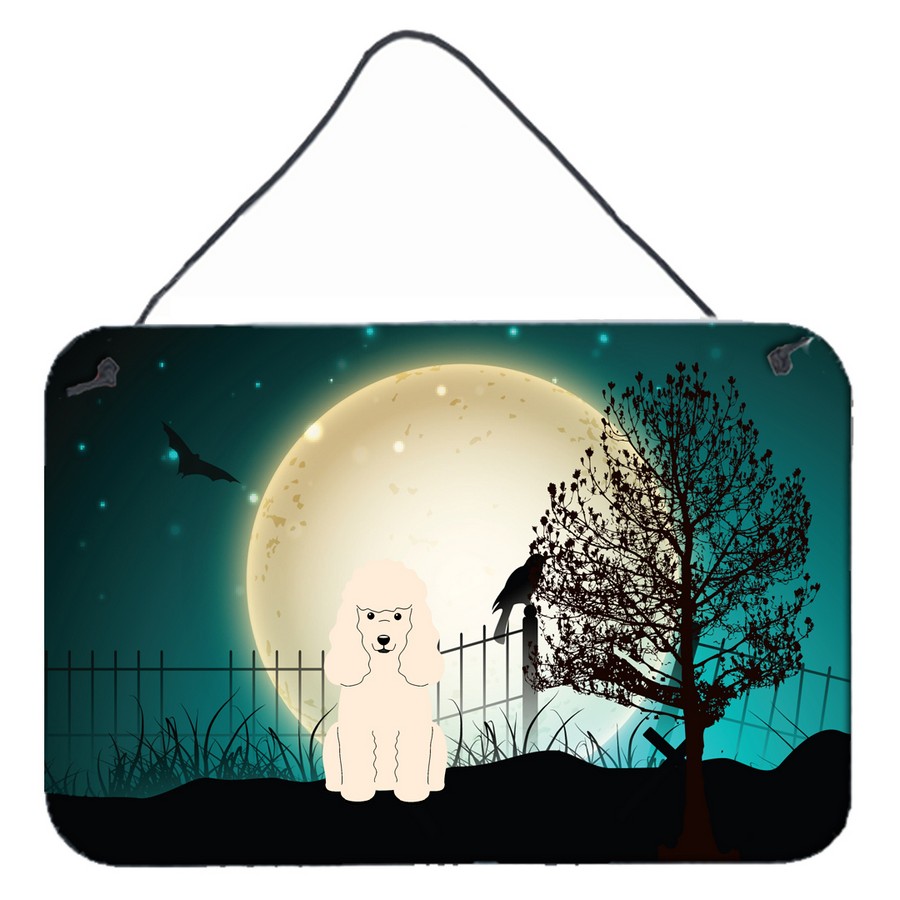 Halloween Scary Poodle White Wall or Door Hanging Prints
