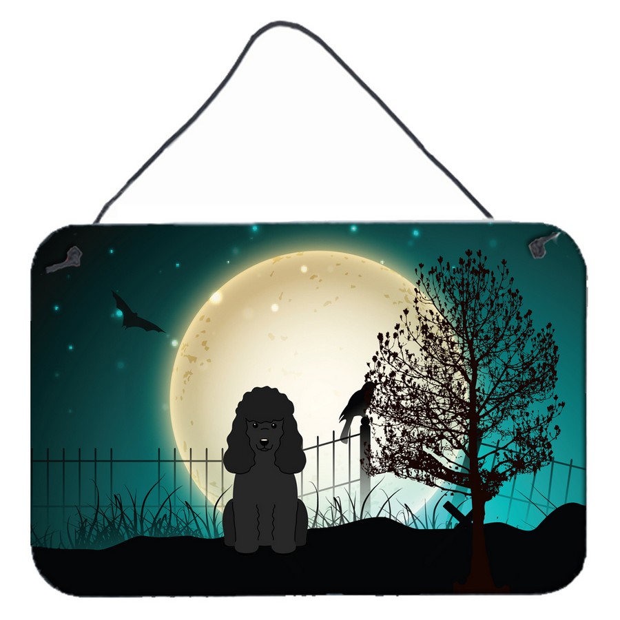 Halloween Scary Poodle Black Wall or Door Hanging Prints