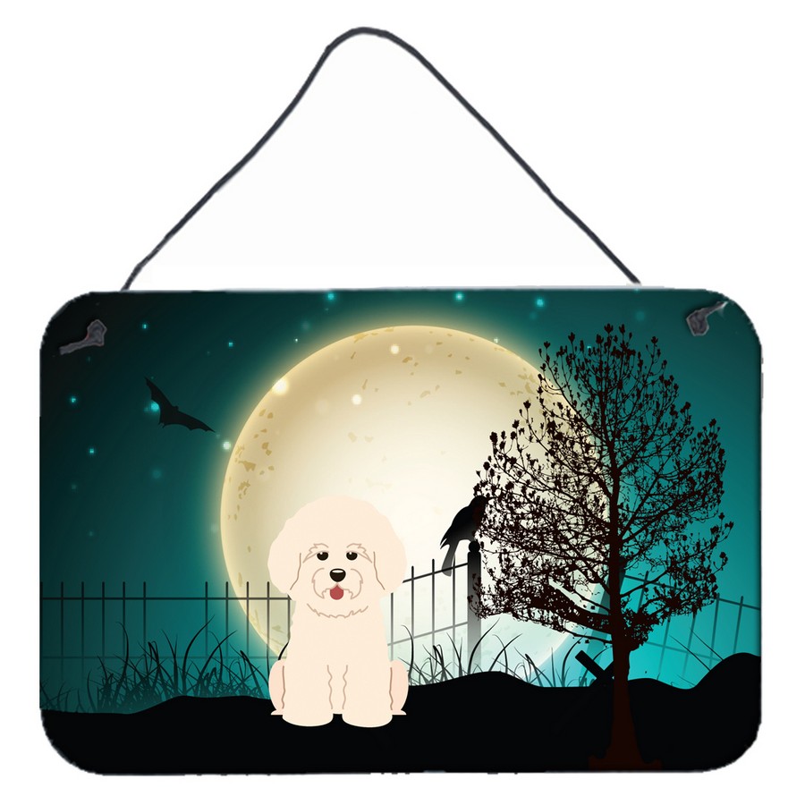 Halloween Scary Bichon Frise Wall or Door Hanging Prints