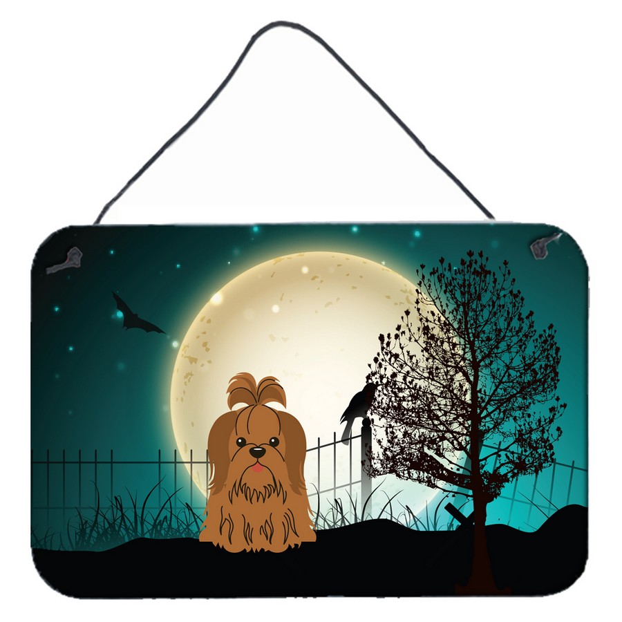 Halloween Scary Shih Tzu Chocolate Wall or Door Hanging Prints