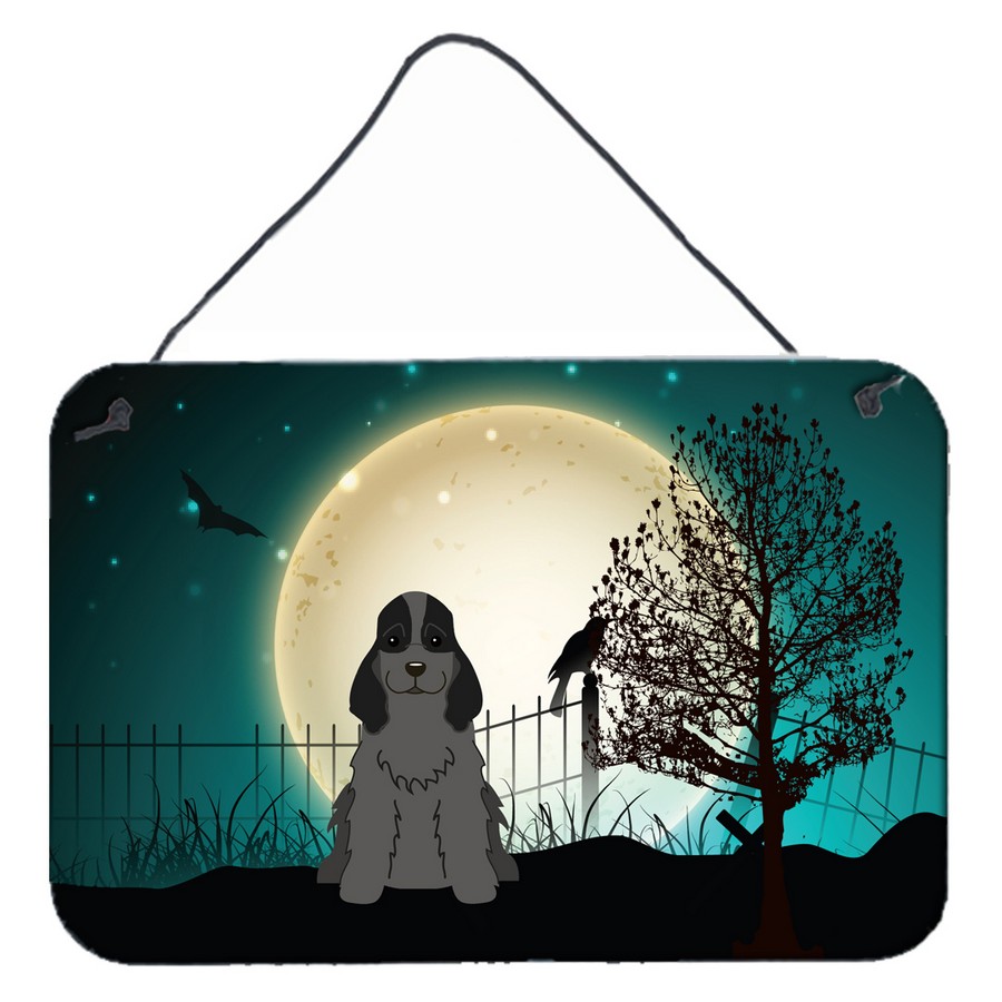 Halloween Scary Cocker Spaniel Black Wall or Door Hanging Prints