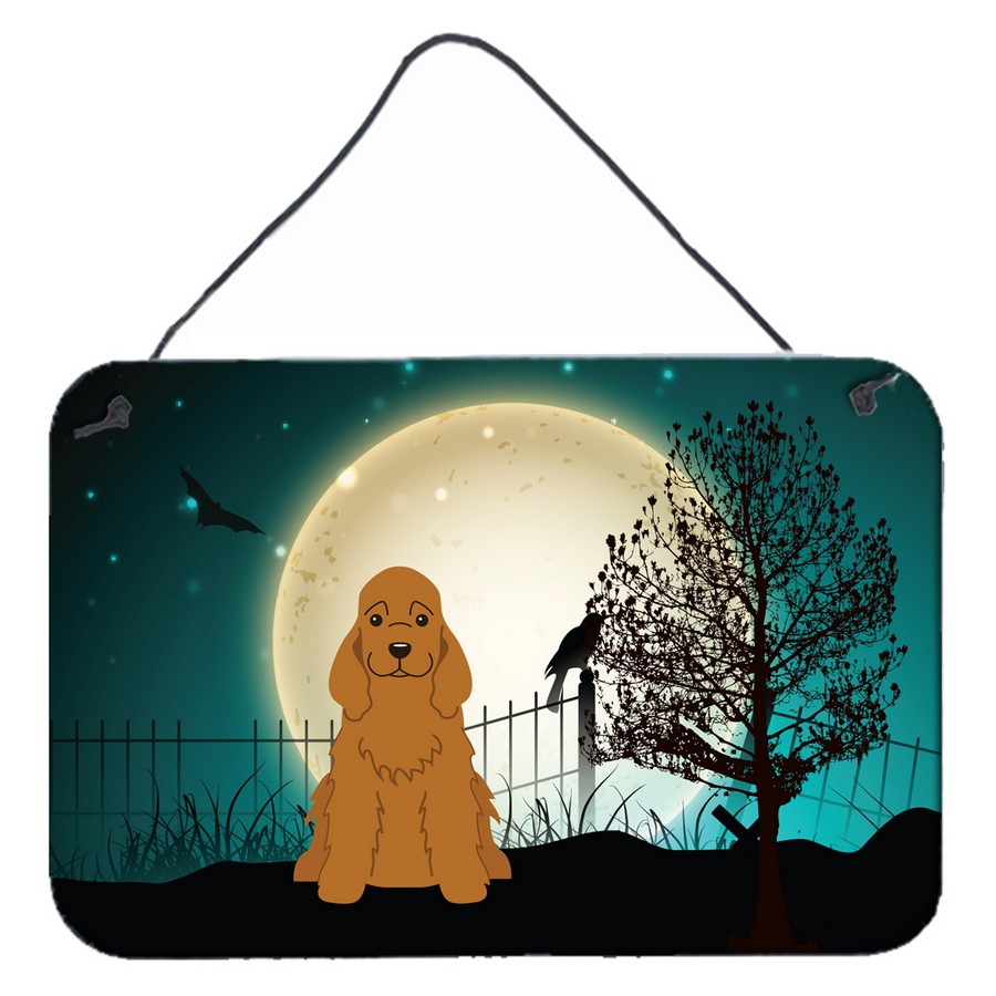 Halloween Scary Cocker Spaniel Red Wall or Door Hanging Prints