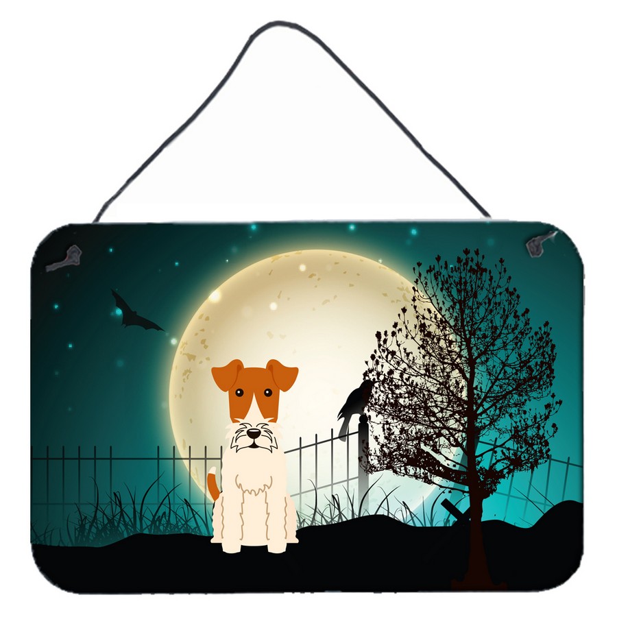 Halloween Scary Wire Fox Terrier Wall or Door Hanging Prints