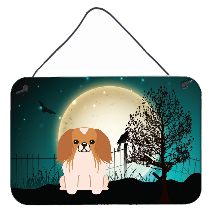 Halloween Scary Pekingnese Red & White Wall or Door Hanging Prints