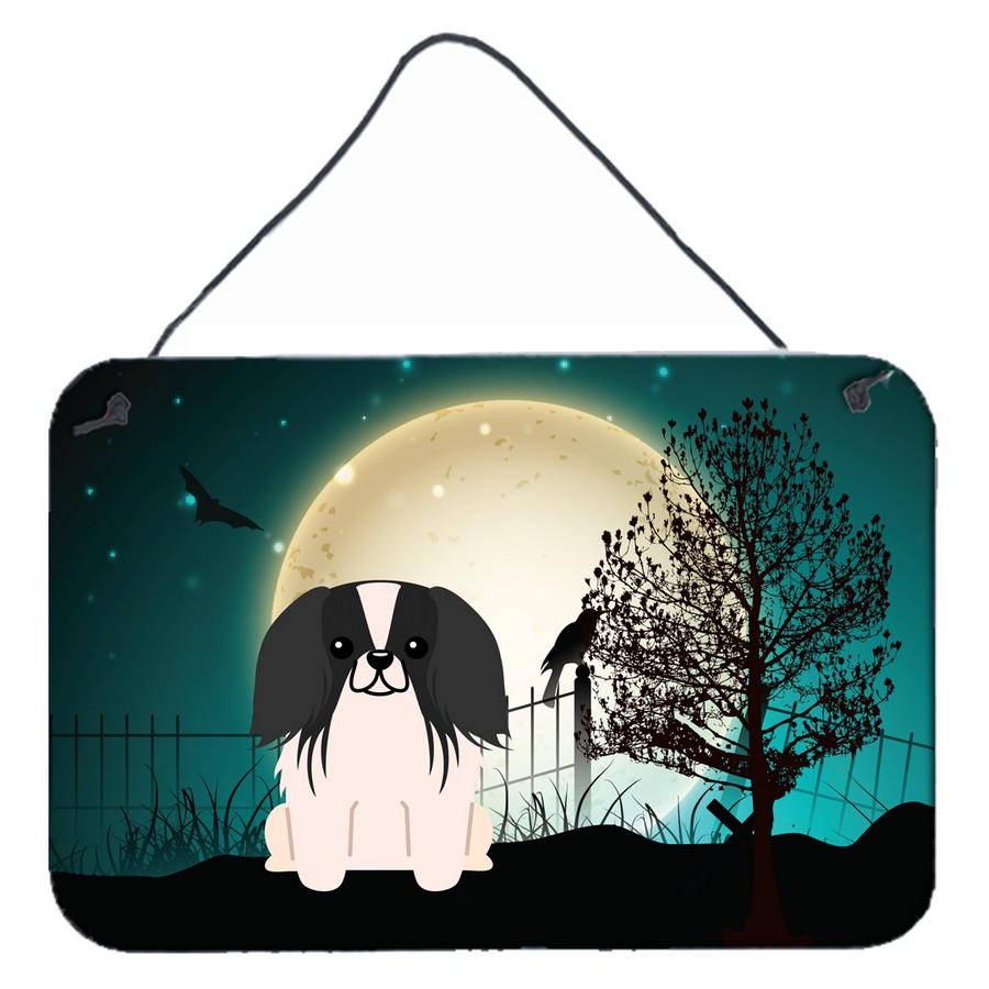 Halloween Scary Pekingnese Black & White Wall or Door Hanging Prints