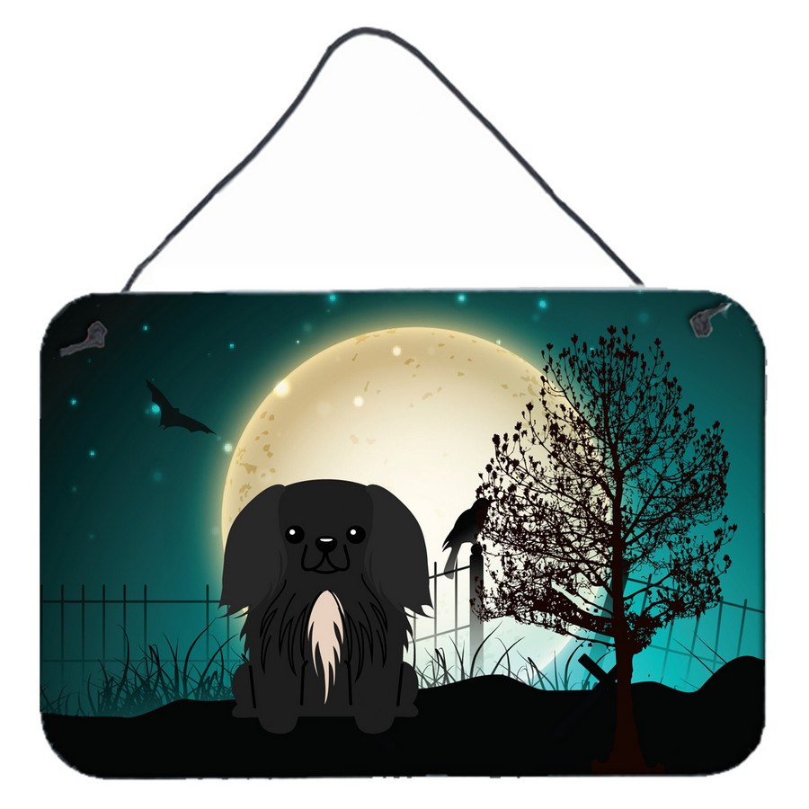 Halloween Scary Pekingnese Black Wall or Door Hanging Prints