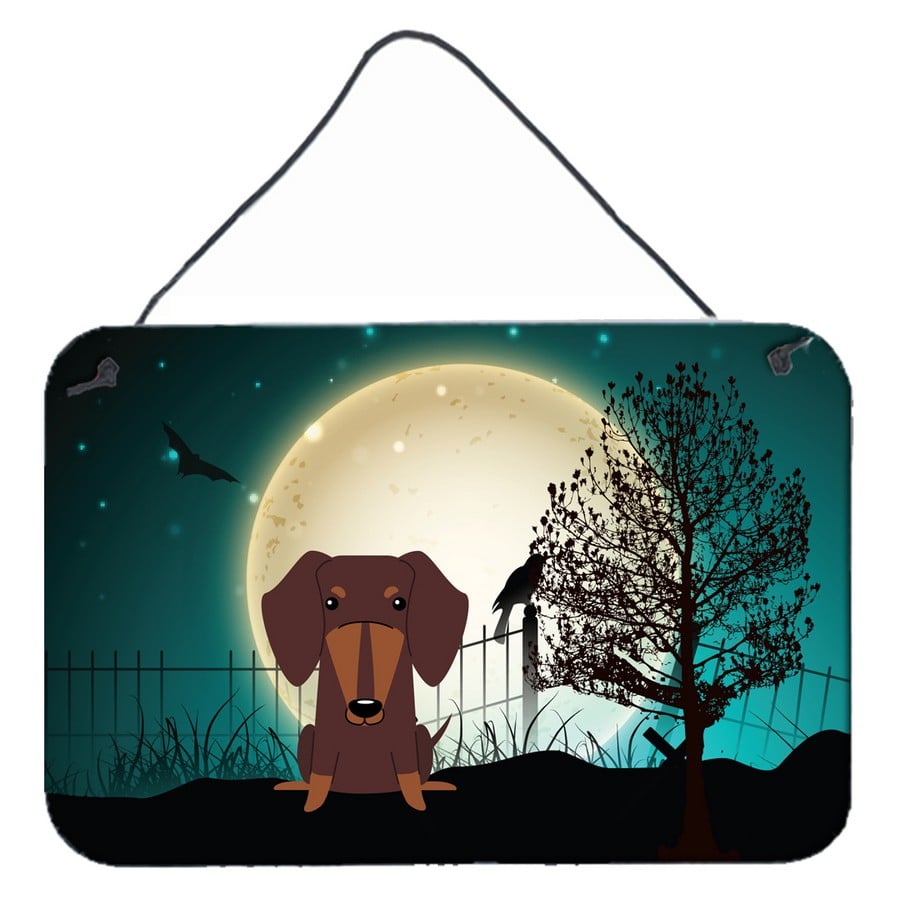 Halloween Scary Dachshund Chocolate Wall or Door Hanging Prints