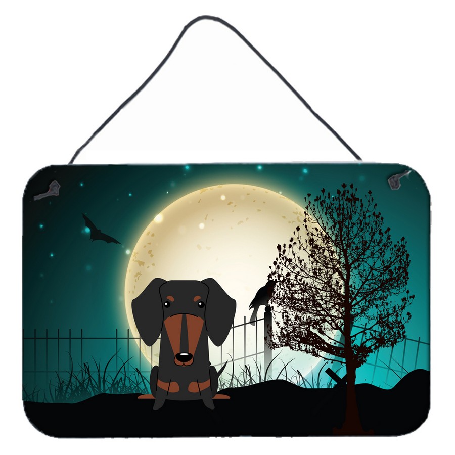 Halloween Scary Dachshund Black & Tan Wall or Door Hanging Prints