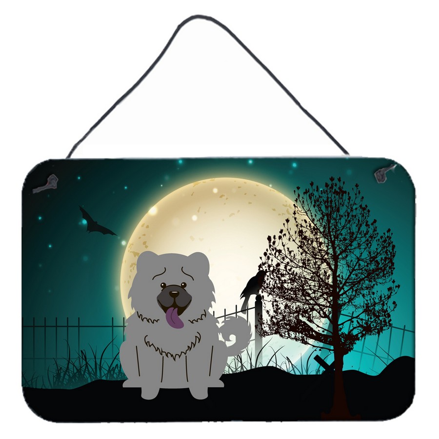 Halloween Scary Chow Chow Blue Wall or Door Hanging Prints