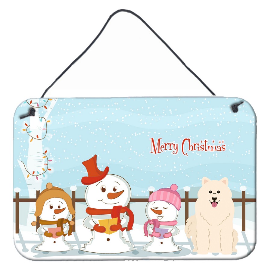 Merry Christmas Carolers Samoyed Wall or Door Hanging Prints