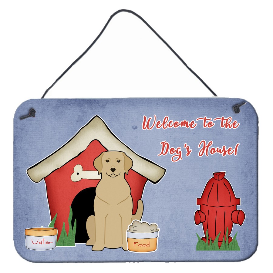 Dog House Collection Yellow Labrador Wall or Door Hanging Prints