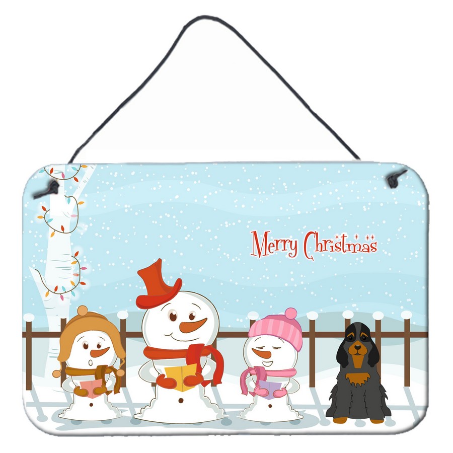 Merry Christmas Carolers Cocker Spaniel Black & Tan Wall or Door Hanging Prints