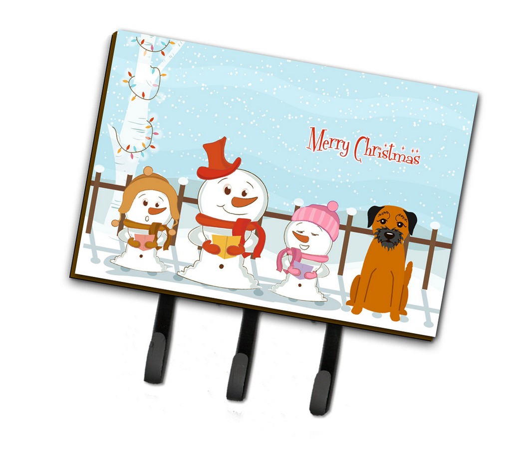 BB2370TH68 Merry Christmas Carolers Border Terrier Leash or Key Holder