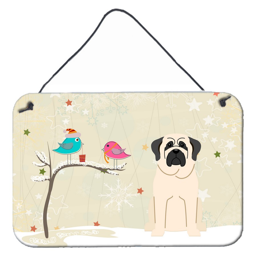Christmas Presents Between Friends Mastiff White Wall or Door Hanging Prints