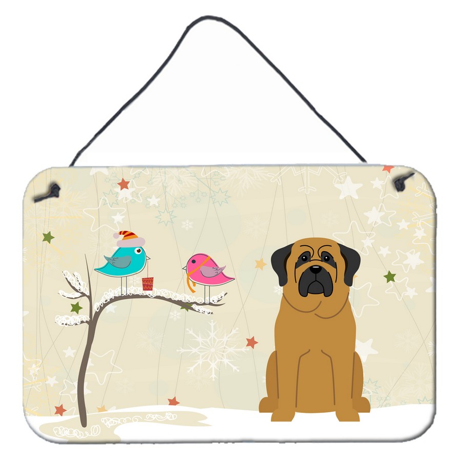 Christmas Presents Between Friends Mastiff Wall or Door Hanging Prints