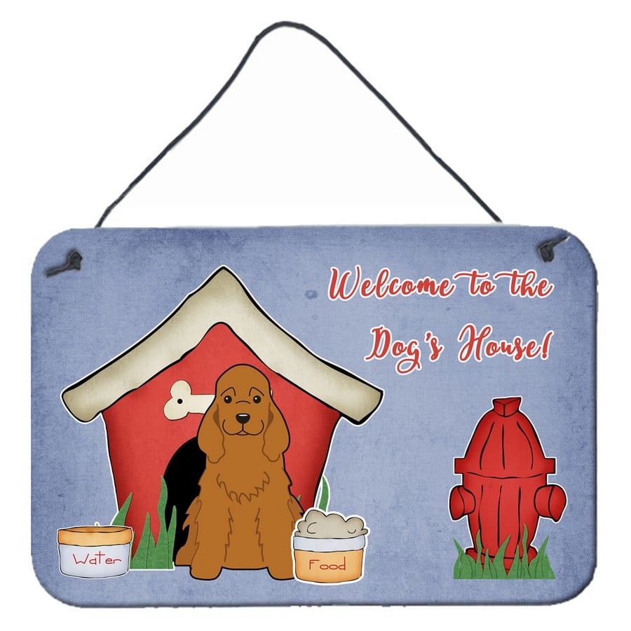 BB2849DS812 Dog House Collection Cocker Spaniel Red Wall or Door Hanging Prints