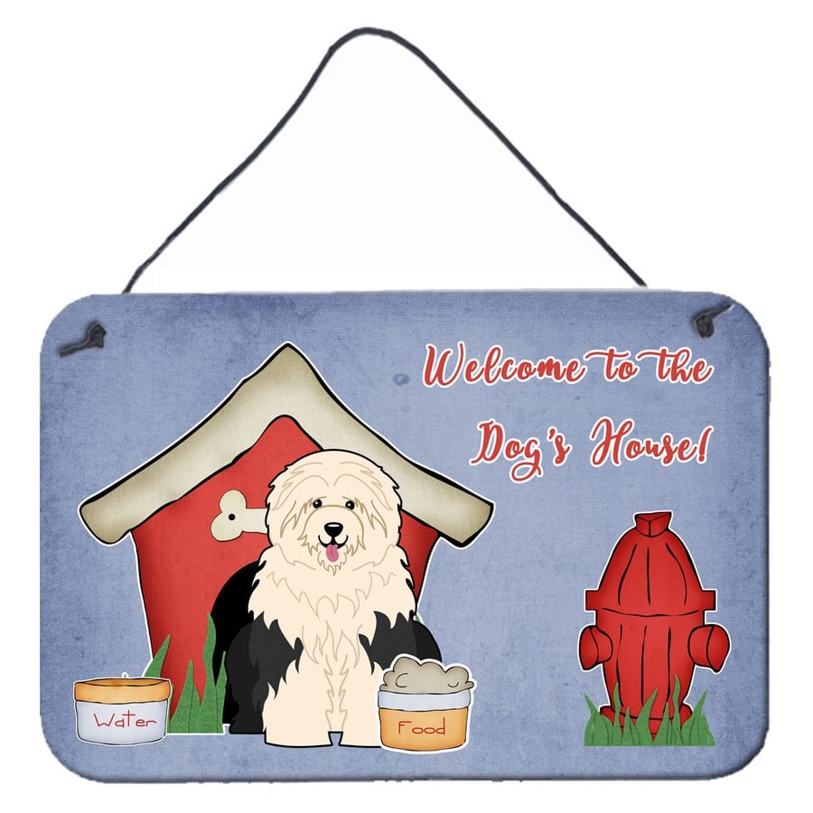 BB2850DS812 Dog House Collection Old English Sheepdog Wall or Door Hanging Prints