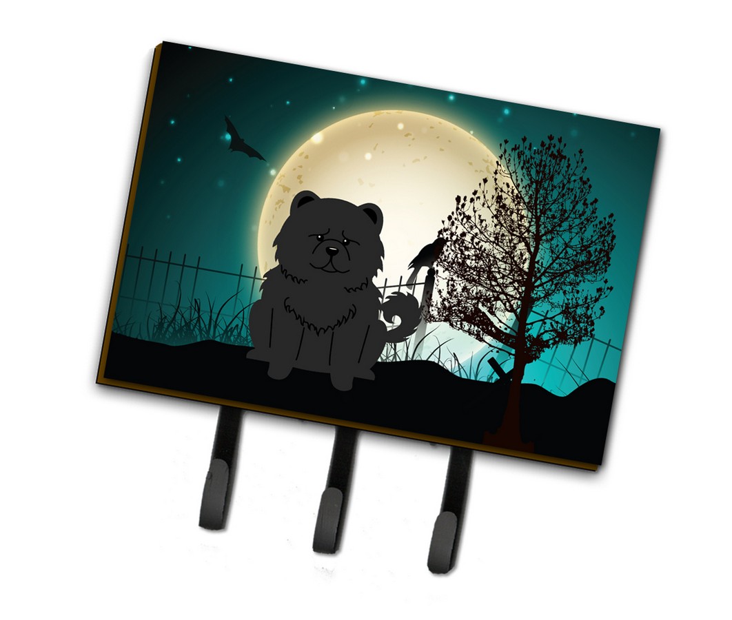 Halloween Scary Chow Chow Black Leash or Key Holder