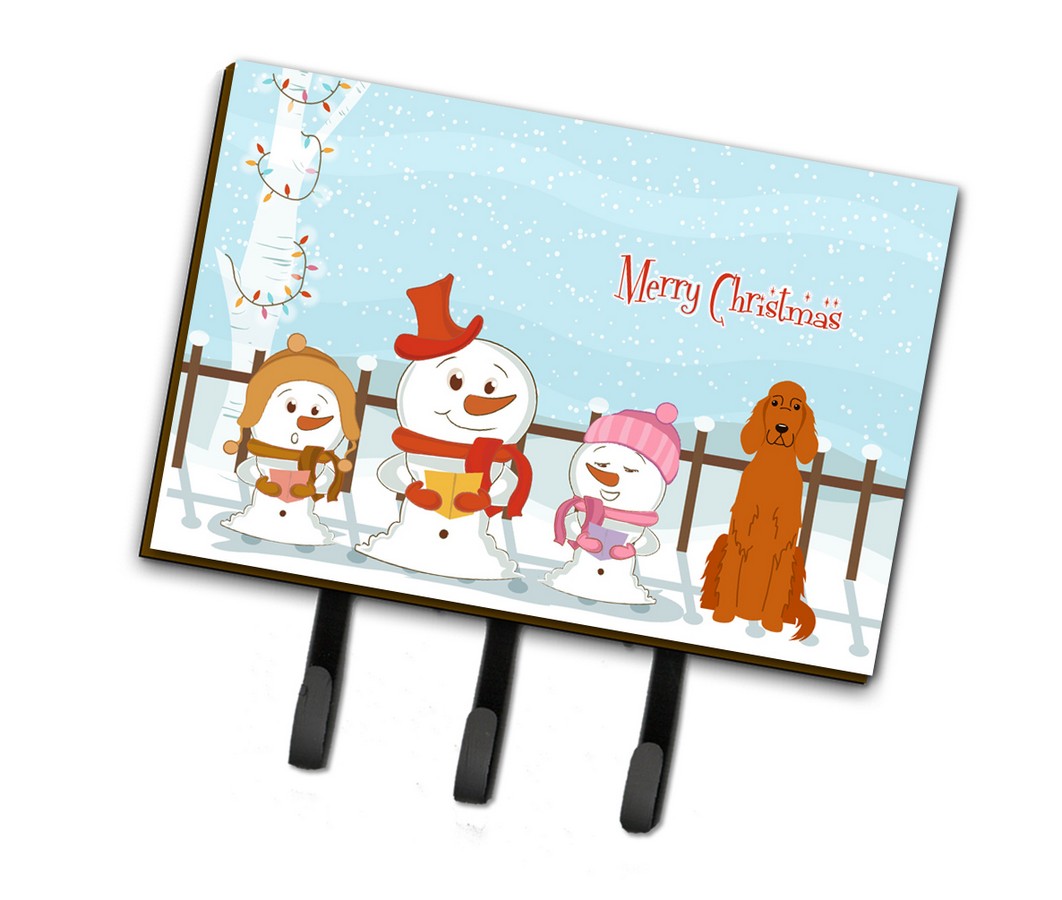 Merry Christmas Carolers Irish Setter Leash or Key Holder
