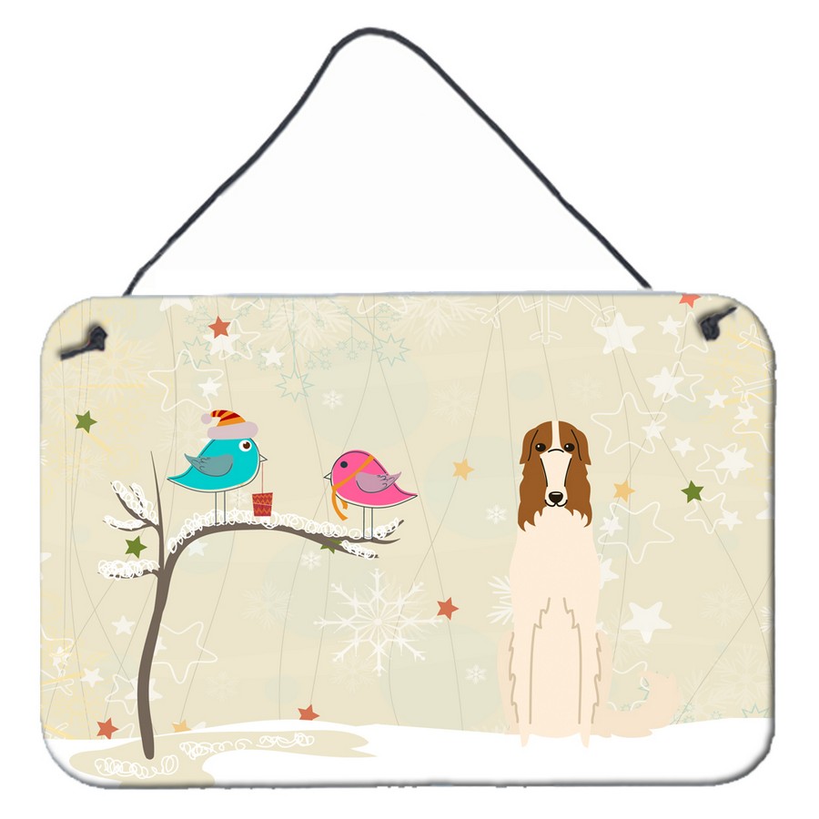 Christmas Presents Between Friends Borzoi Wall or Door Hanging Prints