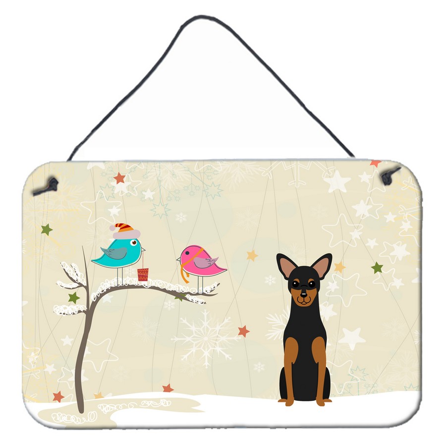 BB2500DS812 Christmas Presents Between Friends Manchester Terrier Wall or Door Hanging Prints