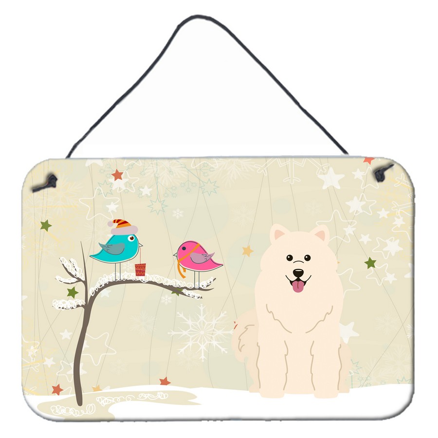 Christmas Presents Between Friends Samoyed Wall or Door Hanging Prints
