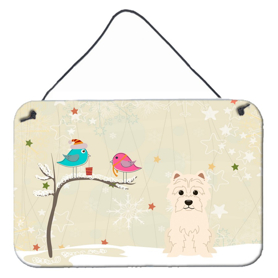 Christmas Presents Between Friends Westie Wall or Door Hanging Prints