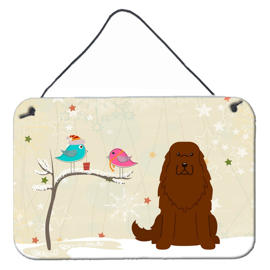 BB2522DS812 Christmas Presents Between Friends Caucasian Shepherd Dog Wall or Door Hanging Prints