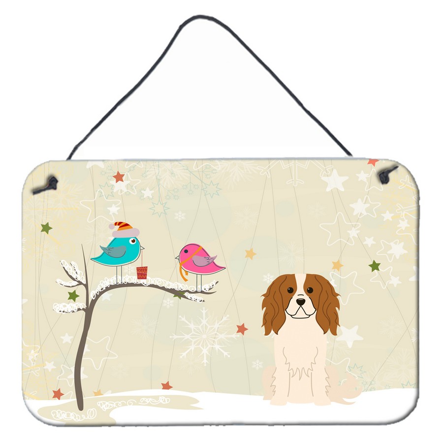 Christmas Presents Between Friends Cavalier Spaniel Wall or Door Hanging Prints