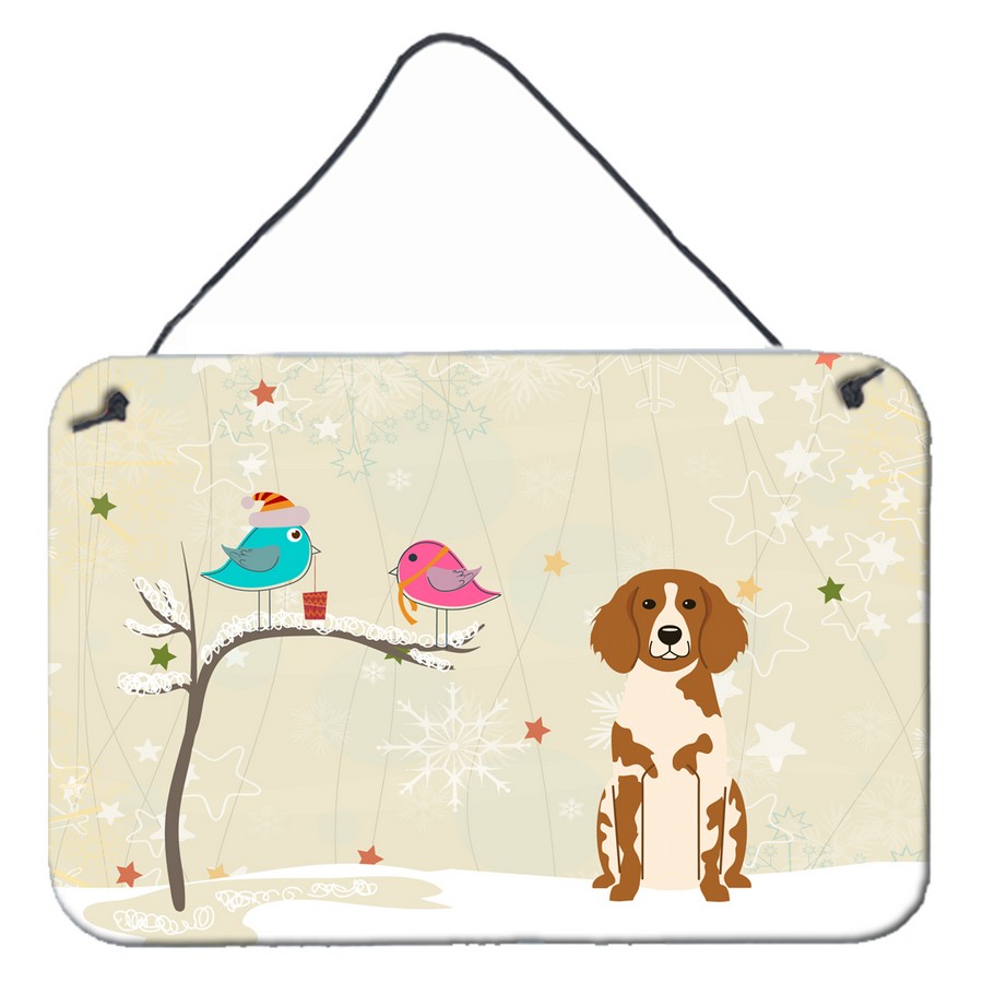 Christmas Presents Between Friends Brittany Spaniel Wall or Door Hanging Prints