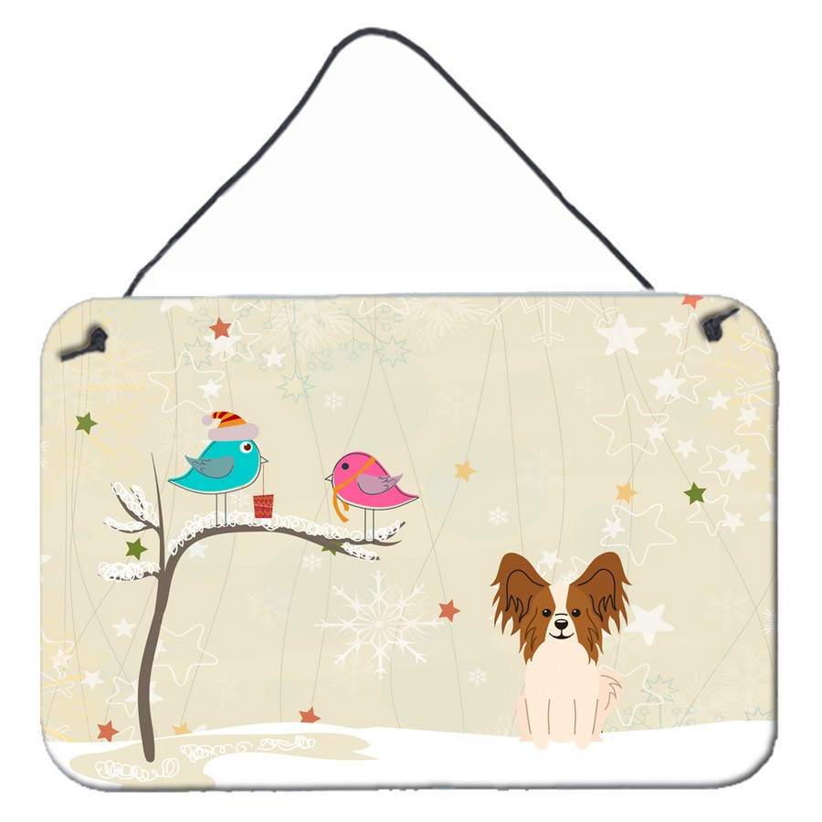 Christmas Presents Between Friends Papillon Red & White Wall or Door Hanging Prints