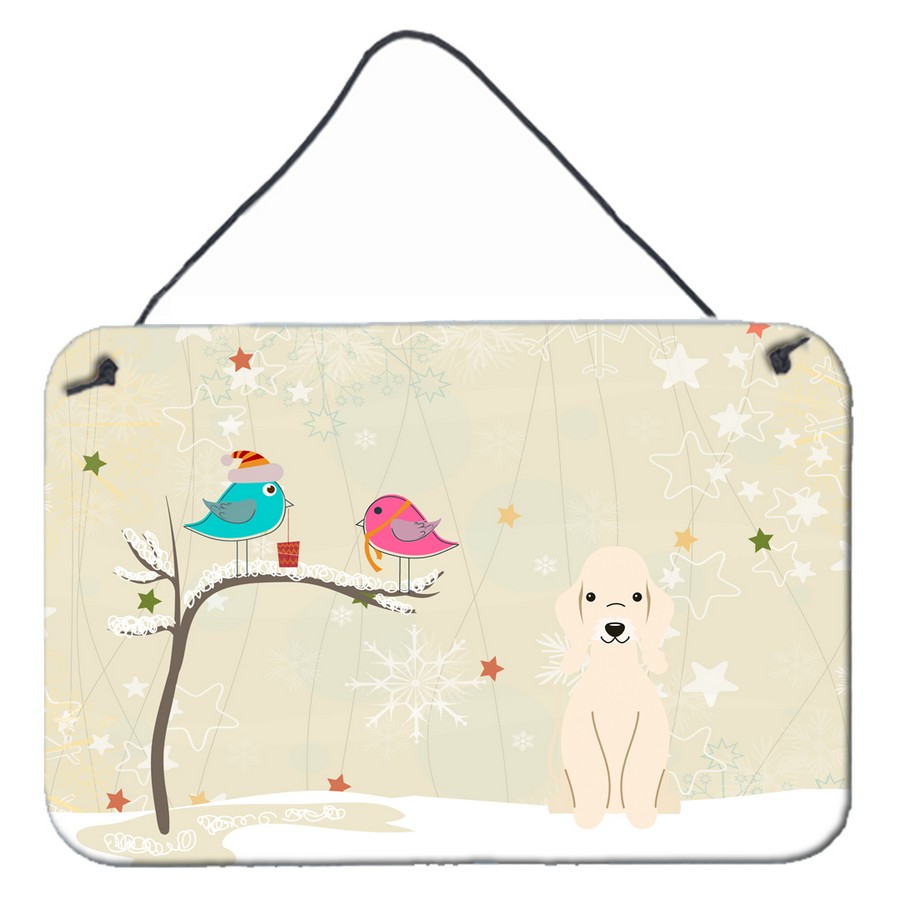 BB2563DS812 Christmas Presents Between Friends Bedlington Terrier Sandy Wall or Door Hanging Prints