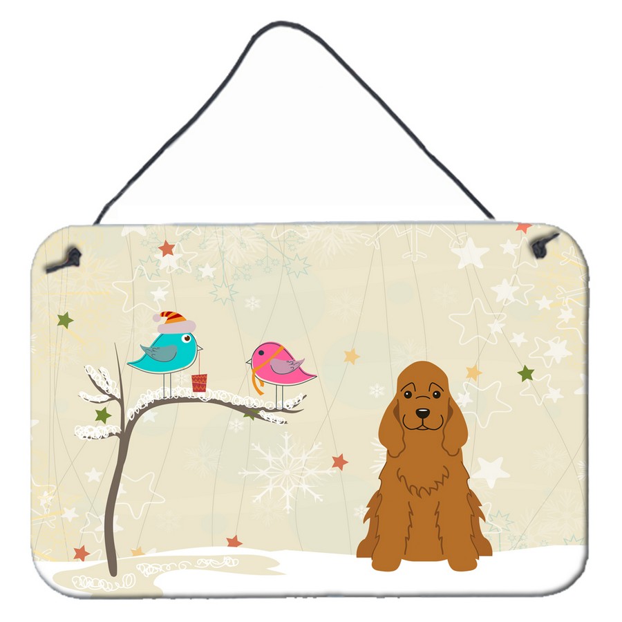 Christmas Presents Between Friends Cocker Spaniel Red Wall or Door Hanging Prints