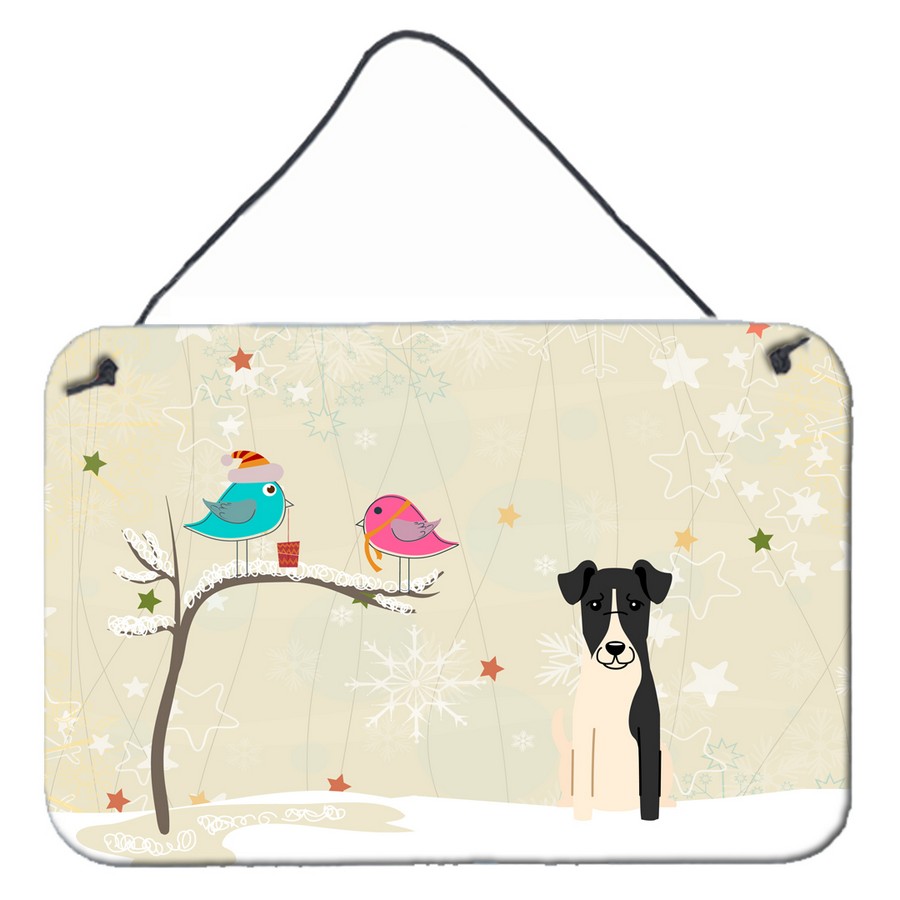 Christmas Presents Between Friends Smooth Fox Terrier Wall or Door Hanging Prints
