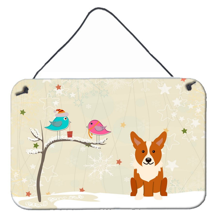 Christmas Presents Between Friends Corgi Wall or Door Hanging Prints