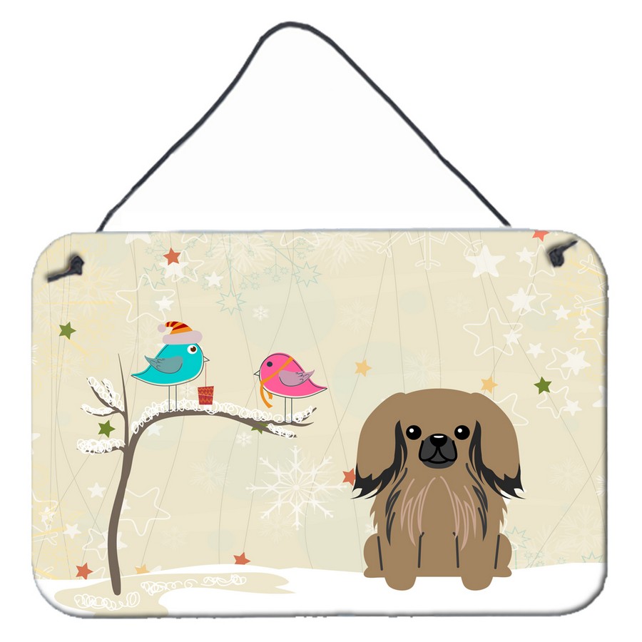 Christmas Presents Between Friends Pekingnese Tan Wall or Door Hanging Prints