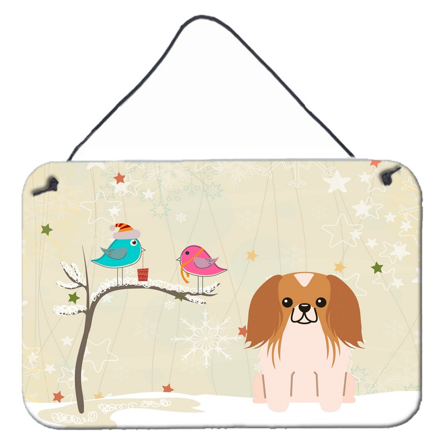 BB2575DS812 Christmas Presents Between Friends Pekingnese Red & White Wall or Door Hanging Prints