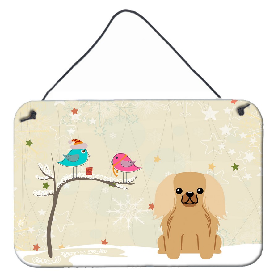 BB2576DS812 Christmas Presents Between Friends Pekingnese Fawn Sable Wall or Door Hanging Prints