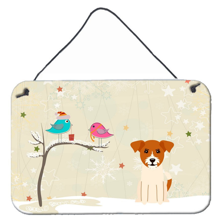 Christmas Presents Between Friends Jack Russell Terrier Wall or Door Hanging Prints