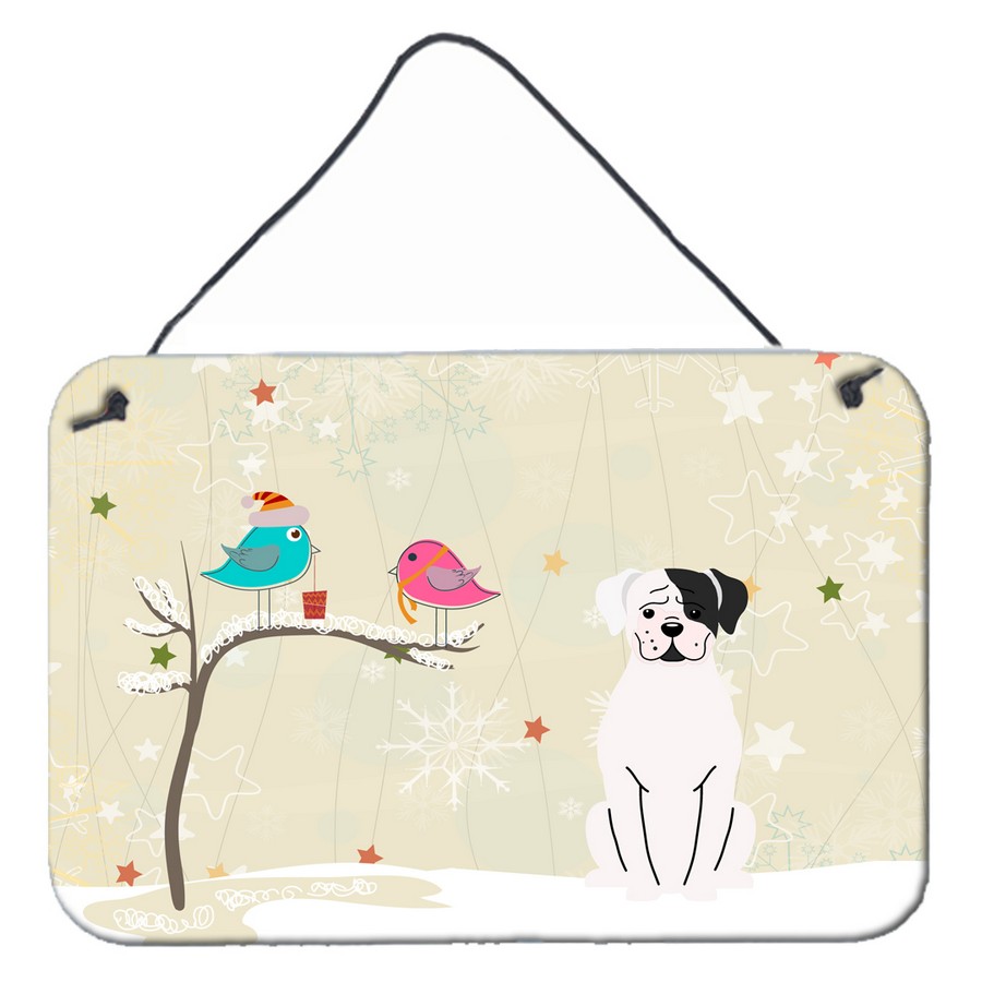 BB2586DS812 Christmas Presents Between Friends White Boxer Cooper Wall or Door Hanging Prints