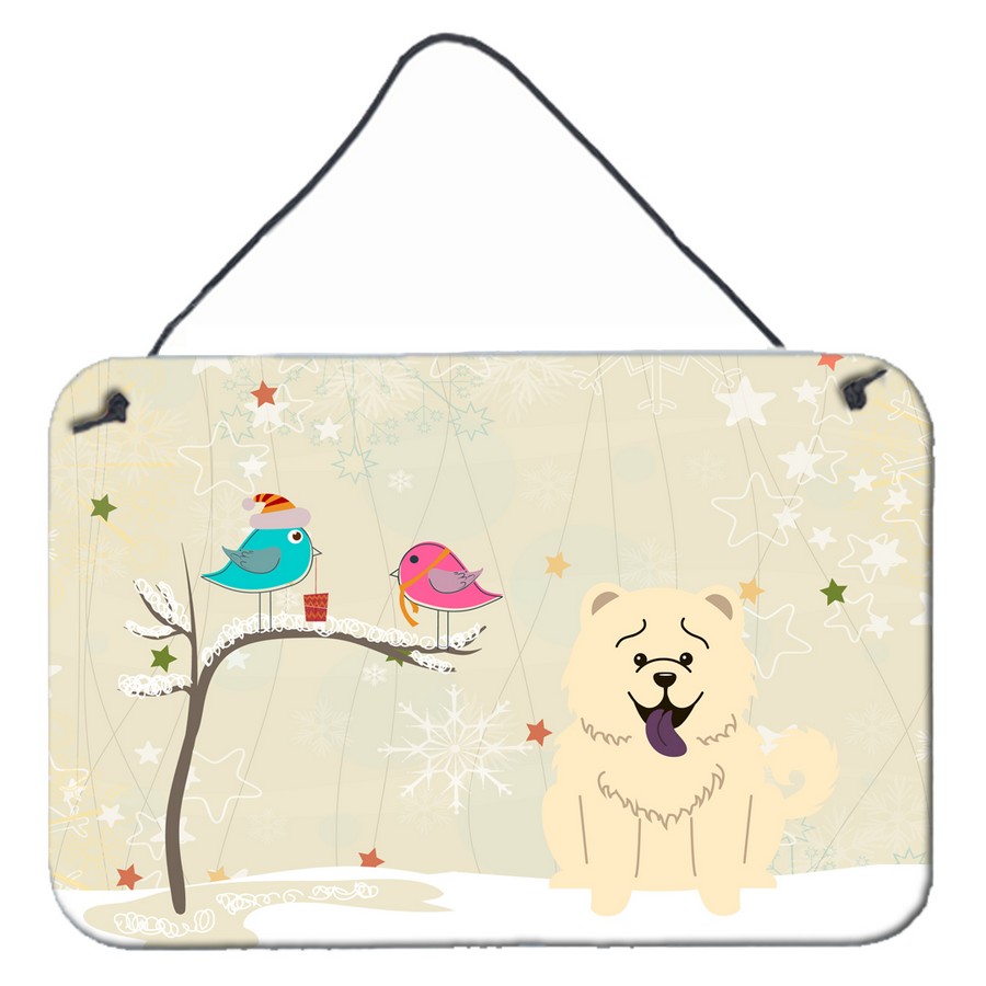 Christmas Presents Between Friends Chow Chow White Wall or Door Hanging Prints