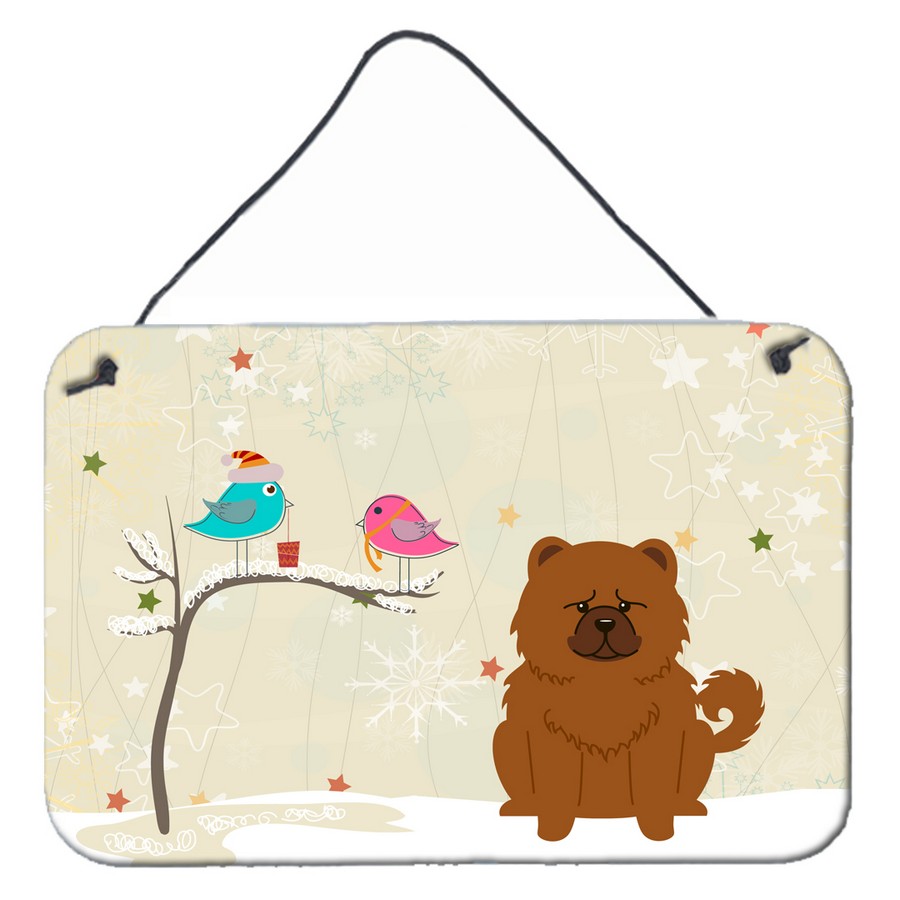Christmas Presents Between Friends Chow Chow Red Wall or Door Hanging Prints