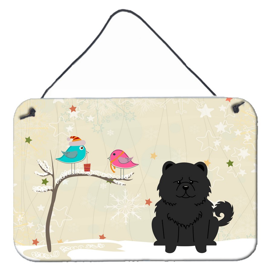 Christmas Presents Between Friends Chow Chow Black Wall or Door Hanging Prints