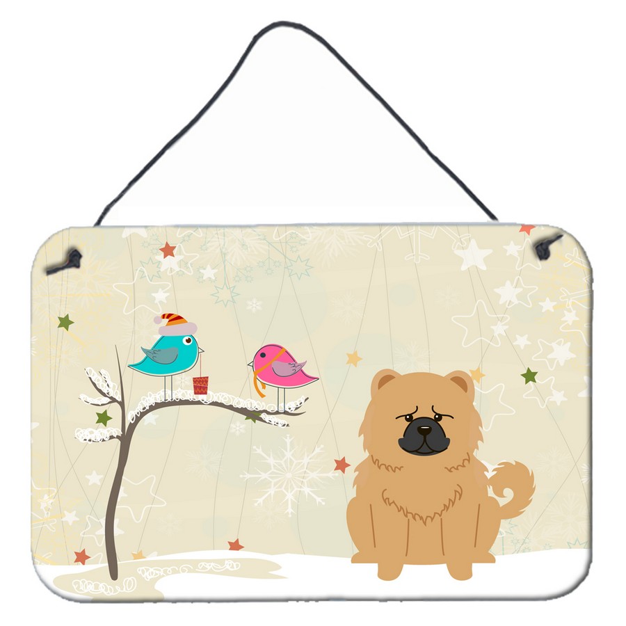 Christmas Presents Between Friends Chow Chow Cream Wall or Door Hanging Prints