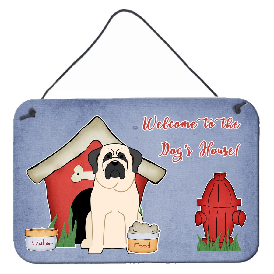 Dog House Collection Mastiff White Wall or Door Hanging Prints