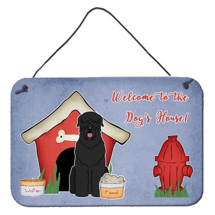 Dog House Collection Black Russian Terrier Wall or Door Hanging Prints